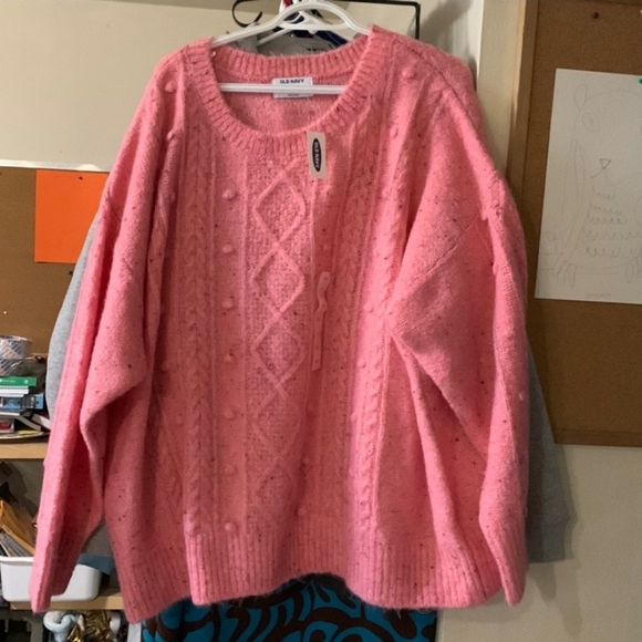 Old Navy Sweaters - Nwt Old Navy barbie pink knit sweater 3X